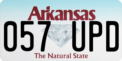 AR license plate 057UPD