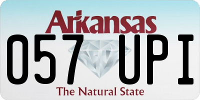 AR license plate 057UPI