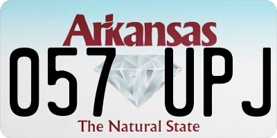 AR license plate 057UPJ