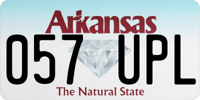 AR license plate 057UPL