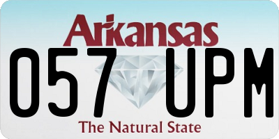 AR license plate 057UPM
