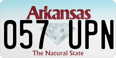 AR license plate 057UPN