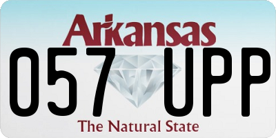 AR license plate 057UPP
