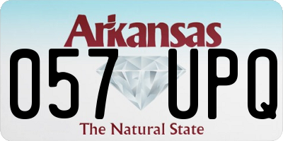 AR license plate 057UPQ