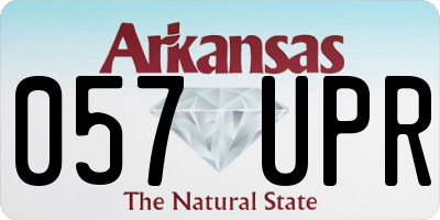 AR license plate 057UPR