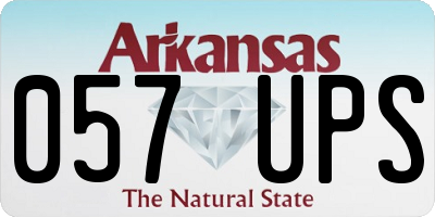 AR license plate 057UPS