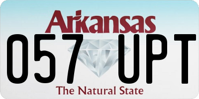 AR license plate 057UPT