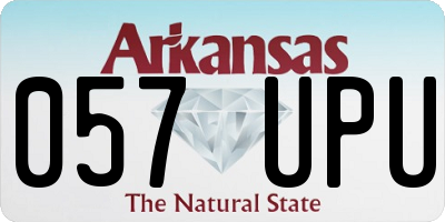 AR license plate 057UPU