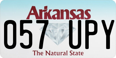 AR license plate 057UPY