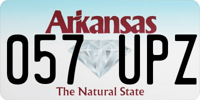 AR license plate 057UPZ