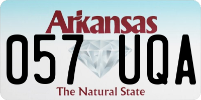 AR license plate 057UQA