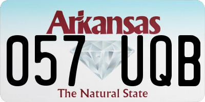 AR license plate 057UQB