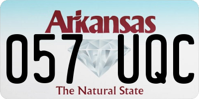 AR license plate 057UQC