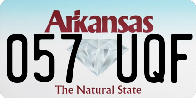 AR license plate 057UQF