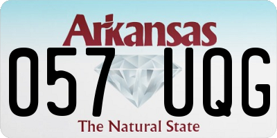 AR license plate 057UQG