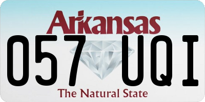 AR license plate 057UQI