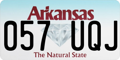 AR license plate 057UQJ