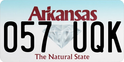 AR license plate 057UQK