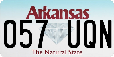AR license plate 057UQN