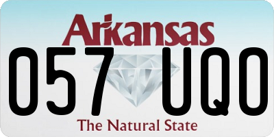 AR license plate 057UQO