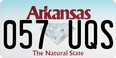 AR license plate 057UQS