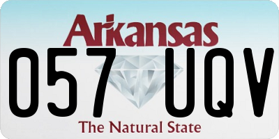 AR license plate 057UQV