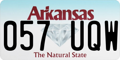 AR license plate 057UQW