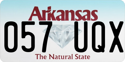 AR license plate 057UQX