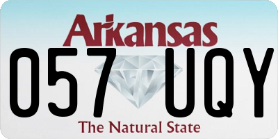 AR license plate 057UQY