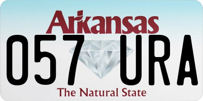 AR license plate 057URA