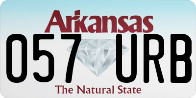 AR license plate 057URB