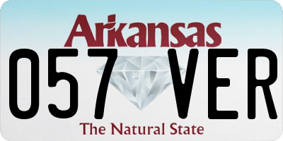 AR license plate 057VER