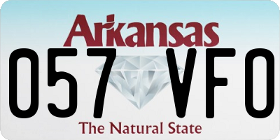 AR license plate 057VFO