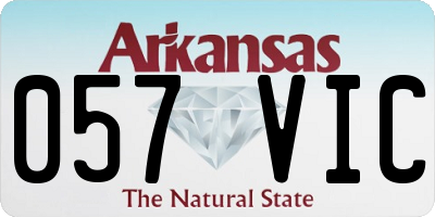 AR license plate 057VIC
