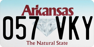 AR license plate 057VKY