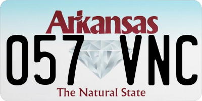AR license plate 057VNC