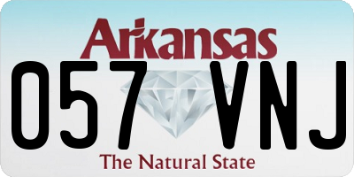 AR license plate 057VNJ