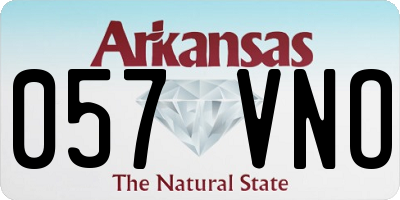AR license plate 057VNO