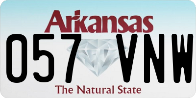 AR license plate 057VNW