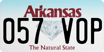 AR license plate 057VOP