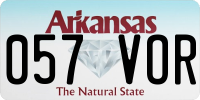 AR license plate 057VOR