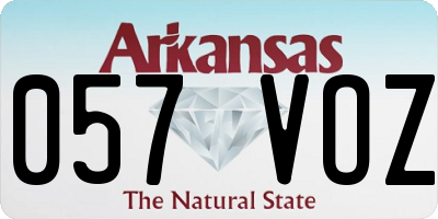 AR license plate 057VOZ