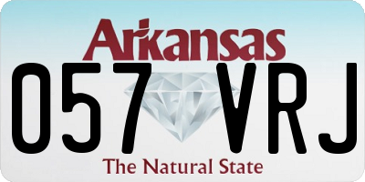 AR license plate 057VRJ