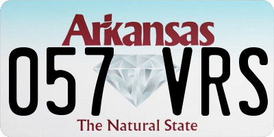 AR license plate 057VRS