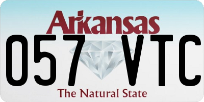 AR license plate 057VTC