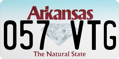 AR license plate 057VTG
