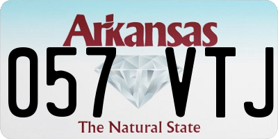 AR license plate 057VTJ