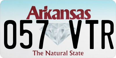 AR license plate 057VTR
