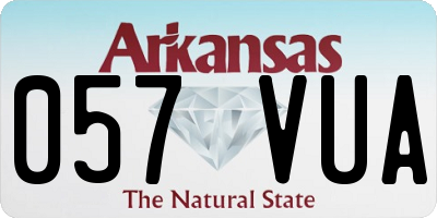 AR license plate 057VUA