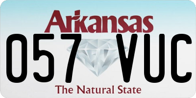 AR license plate 057VUC
